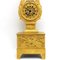 19th Century Empire Gilt Bronze Lira Pendulum Clock 10