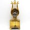 19th Century Empire Gilt Bronze Lira Pendulum Clock 7