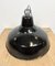 Industrial Black Enamel Factory Pendant Lamp with Iron Top, 1960s 12