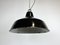 Industrial Black Enamel Factory Pendant Lamp with Iron Top, 1960s 6