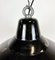 Industrial Black Enamel Factory Pendant Lamp with Iron Top, 1960s 3