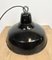 Industrial Black Enamel Factory Pendant Lamp with Iron Top, 1960s 11
