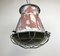 Lámpara colgante Cage Factory industrial con cubierta de vidrio de Mesko, años 70, Imagen 9