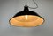 Industrial Black Enamel Factory Lamp with Cast Iron Top, 1960s, Image 11
