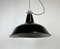Industrial Black Enamel Factory Lamp with Cast Iron Top, 1960s 8