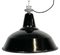 Industrial Black Enamel Factory Lamp with Cast Iron Top, 1960s, Image 1