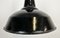 Industrielle Fabriklampe aus schwarzer Emaille mit Gusseisenplatte, 1960er 4