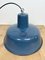 Industrial Blue Enamel Factory Pendant Lamp, 1960s, Image 12