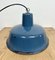 Industrial Blue Enamel Factory Pendant Lamp, 1960s 11