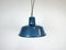 Industrial Blue Enamel Factory Pendant Lamp, 1960s, Image 2