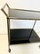 Mid-Century French Serving Cart in Metal, Black Glass and Faux Bamboo, Image 7