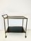 Mid-Century French Serving Cart in Metal, Black Glass and Faux Bamboo, Image 6