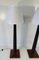 Lámparas de pie italianas estilo Art Déco de madera lacada en negro con pantallas de terciopelo, años 80. Juego de 2, Imagen 7