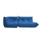 Blaues Togo Sofa aus Samt von Michel Ducaroy für Ligne Roset, 1970er, 4er Set 3