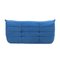 Blaues Togo Sofa aus Samt von Michel Ducaroy für Ligne Roset, 1970er, 4er Set 10