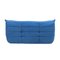 Togo Sofa in Blue Velvet by Michel Ducaroy for Ligne Roset, 1970s, Set of 4 10