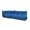 Blaues Togo Sofa aus Samt von Michel Ducaroy für Ligne Roset, 1970er, 4er Set 2