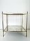 French Metal and Pine Side Table with Shelves, Image 10
