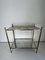 French Metal and Pine Side Table with Shelves 8