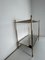 French Metal and Pine Side Table with Shelves 4