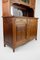 Art Nouveau Buffet in Carved Walnut with Stained Glass and Mirror, France, 1910s 9