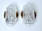 Glass and Bronze Sconces from Hillebrand, 1960s, Set of 2 3