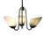 Ceiling Lamp in Opaque Glass and Brass, 1950s, Image 5