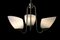 Ceiling Lamp in Opaque Glass and Brass, 1950s 2