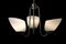 Ceiling Lamp in Opaque Glass and Brass, 1950s, Image 2