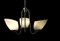 Ceiling Lamp in Opaque Glass and Brass, 1950s, Image 7