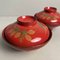Urushi Rice Bowls with Bird Motif, Japan, 1912-1926, Set of 2 10