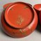 Urushi Reisschalen mit Maki-E Crane Motiv, Japan, 2er Set 12