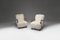 Vintage Model C Armchairs in White Tibetan Lambswool attributed to Jindrich Halabala, 1930s, Set of 2 3