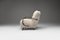 Vintage Model C Armchairs in White Tibetan Lambswool attributed to Jindrich Halabala, 1930s, Set of 2, Image 5