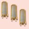Wooden Gold Gilded Tole Mirrored Sconces, 1940s, Set of 3 6