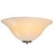 Vintage White Opaline Glass & Brass Wall Lamps 4