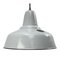 Vintage Dutch Industrial Grey Enamel Hanging Lamp from Philips 2