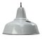 Vintage Dutch Industrial Grey Enamel Hanging Lamp from Philips, Image 2