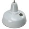 Vintage Dutch Industrial Grey Enamel Hanging Lamp from Philips, Image 1