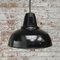 Lampada vintage industriale smaltata nera di Philips, Paesi Bassi, Immagine 4