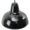 Vintage Dutch Industrial Black Enamel Hanging Lamp from Philips 2
