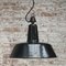Vintage Industrial Black Enamel Factory Pendant Light by Philips 4