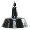 Vintage Industrial Black Enamel Factory Pendant Light by Philips 1