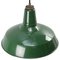 Vintage Industrial American Green Enamel Pendant Lights by Benjamin for Benjamin Electric Manufacturing Company, Image 2