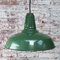 Vintage Industrial American Green Enamel Pendant Lights by Benjamin for Benjamin Electric Manufacturing Company 4