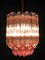 Quadriedri Murano Ceiling Light with Pink Prisms, 1990s 13