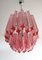 Quadriedri Murano Ceiling Light with Pink Prisms, 1990s, Image 1