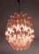 Quadriedri Murano Ceiling Light with Pink Prisms, 1990s 11