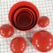 Red Domed Containers by Anna Castelli for Kartell, 1970s, Set of 4, Image 2