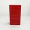 Commode à Tiroirs Modèle 4964 Rouge par Olaf Von Bohr pour Kartell, 1970s 1